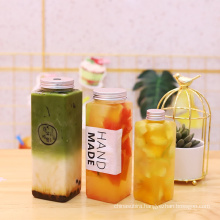 square 400ml PET bottle for drinkings Hot sale 2021 factory  direct